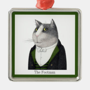 De Metal Texto + Ornamento Quadrado Premium CAT FOOTMAN