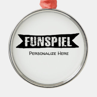 De Metal Torneio Funspiel Curling para Ornamento Divertido