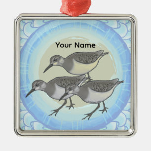 De Metal Um Ornamento Quadrado Premium da Sandpiper