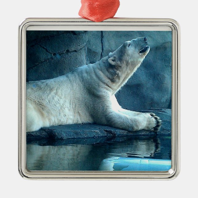 De Metal Urso polar no ornamento da oração (Frente)