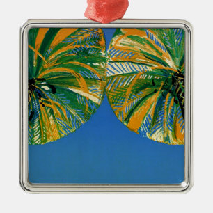 De Metal Vintage Palm Trees Cote D'Azur Ornamento