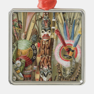 De Metal Weaponsutensils e ornamento dos AmericanIndians