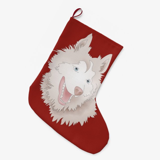 De Natal Grande meia do malamute (Frente (Pendurada))