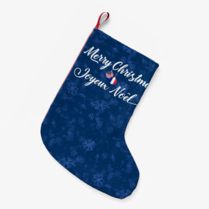 De Natal Pequena Meia francesa bilíngüe do Xmas do americano