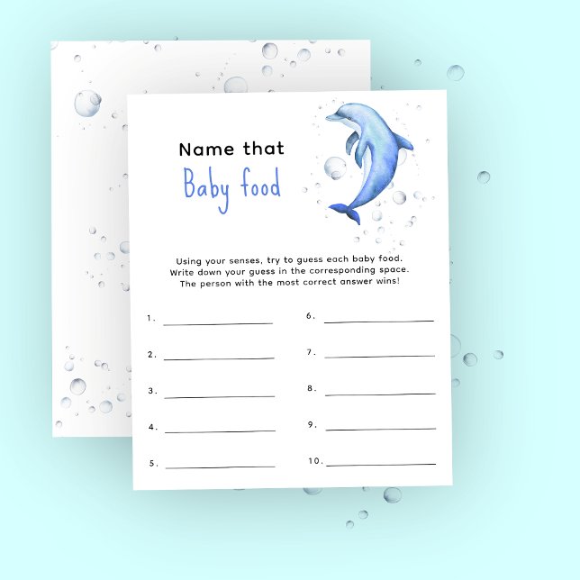 Dê nome à comida de bebê - jogo de baby shower náu (Criador carregado)