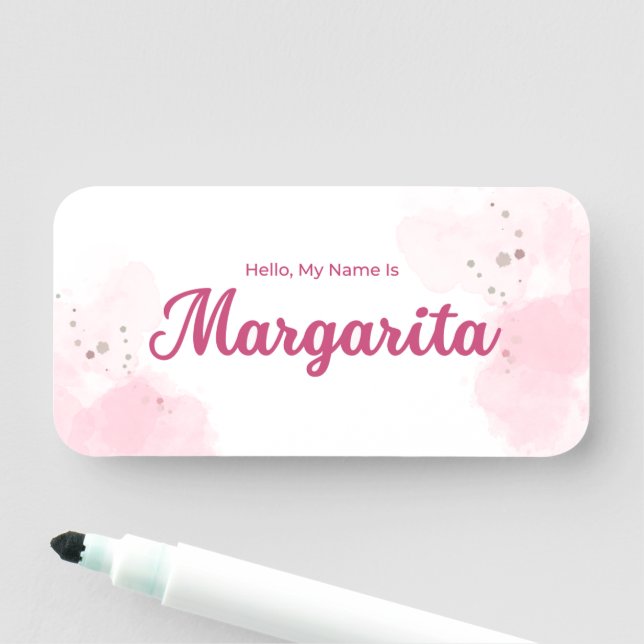 De Nome Olá Margarita Etiqueta Clássica (In Situ)