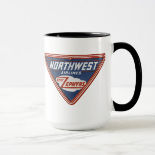 De Northwest Airlines do "céu dos Zephyrs" caneca