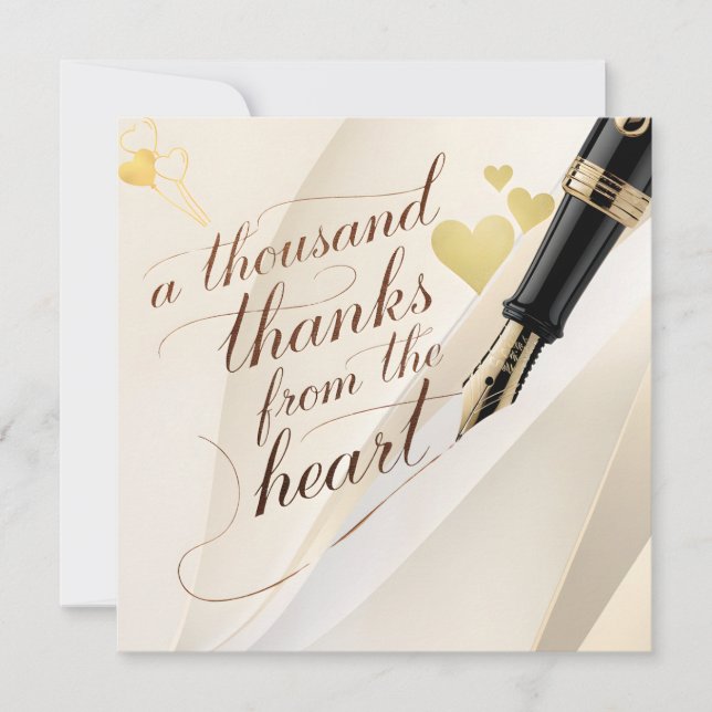 De Nossos Corações ao Seu cartões de agradecimento (Frente)