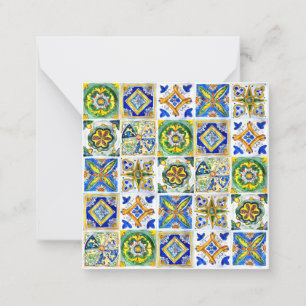 De Notas Azulejo Siciliano - Cartão sem dobras