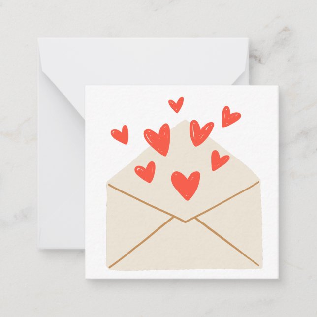De Notas Cartão com Amor (Em Branco Por Dentro) (Frente)