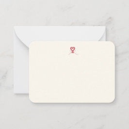 De Notas Cartão Cute Candy Cane Heart