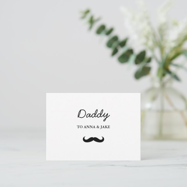 De Notas Cartão do Papai Bigode Chapado | Presente do Dia d (Em pé/Frente)