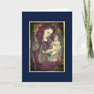 DE NOTAS CARTÃO "FROHE WEIHNACHTEN" MADONNA & CHILD CHRISTM
