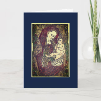 DE NOTAS CARTÃO "FROHE WEIHNACHTEN" MADONNA & CHILD CHRISTM