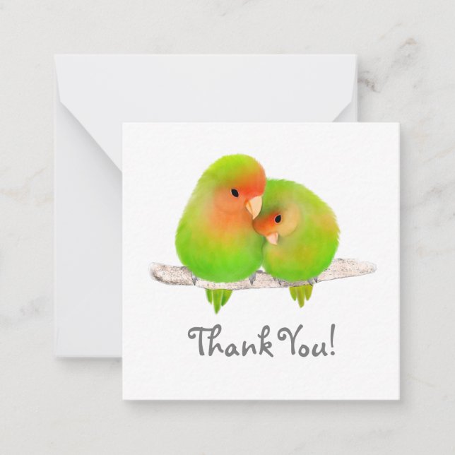 De Notas Cartão Lovebird Obrigado Nota (Frente)