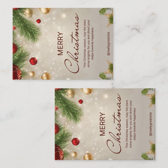 De Notas Cartão Merry Christmas Note (Frente/Verso)