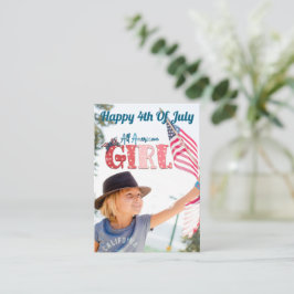 De Notas Cartão Personalizado da Menina Americana