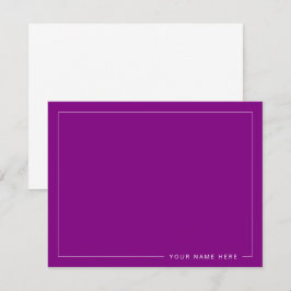 De Notas Cartão Personalizado Moderno Roxo Plano