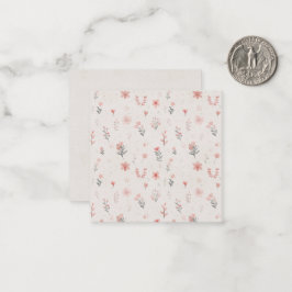 De Notas Cartão Plano com Padrão Floral Rosa Suave