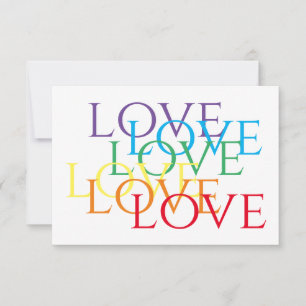 De Notas CARTÃO PLANO RAINBOW LOVE 3.5x5