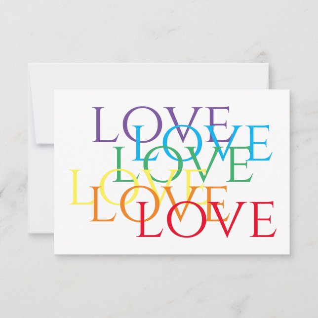 De Notas CARTÃO PLANO RAINBOW LOVE 3.5x5 (Frente)