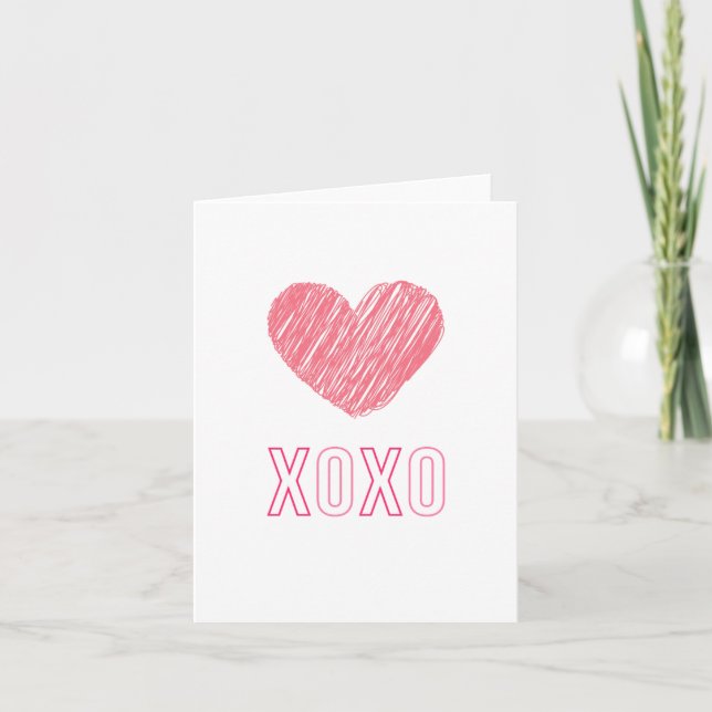De Notas Cartão Saudável "XOXO" (Frente)