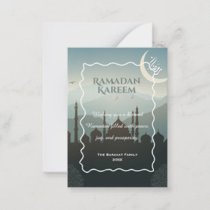 De Notas Elegante Ramadan Kareem Personalizado cartão islâm