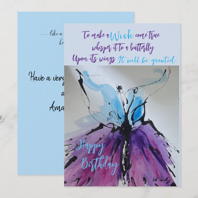 De Notas Espalhe seu cartão Wings (Frente/Verso)