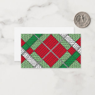 De Notas FÉRIAS ARGYLE TRICÔ 3.5x2 Cartão Plano / Horizonta