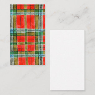 De Notas MAC BAIN TARTAN 3,5x2 Cartão Plano / Vertical