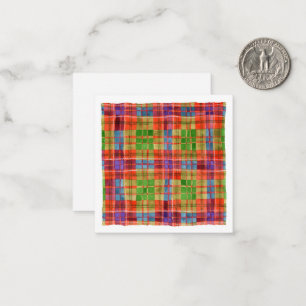 De Notas MAC RAE TARTAN Cartão Quadrado Plano 2,5x2,5 II
