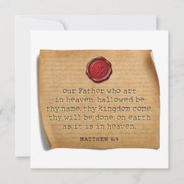 De Notas MATEUS 6:9 - Cartão Personalizado