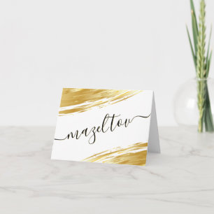 De Notas Mazel Tov Parabéns Deseja Um Cartão Nota