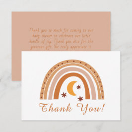 De Notas Modern Boho Rainbow Obrigado Cartão Nota