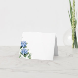 De Notas Nome dobrado Inserir Hydrangeas Azuis do Cartão