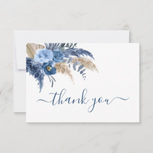 De Notas Pampas Grass Blue Obrigado Cartão Nota