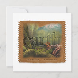 De Notas Quatro Elementos - TERRA - Cartão Personalizado