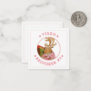 De Notas Rena Vixen 2,5" cartão quadrado plano