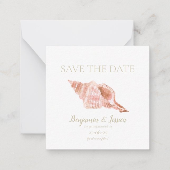 De Notas Sea Shell Salve o cartão Data (Frente)