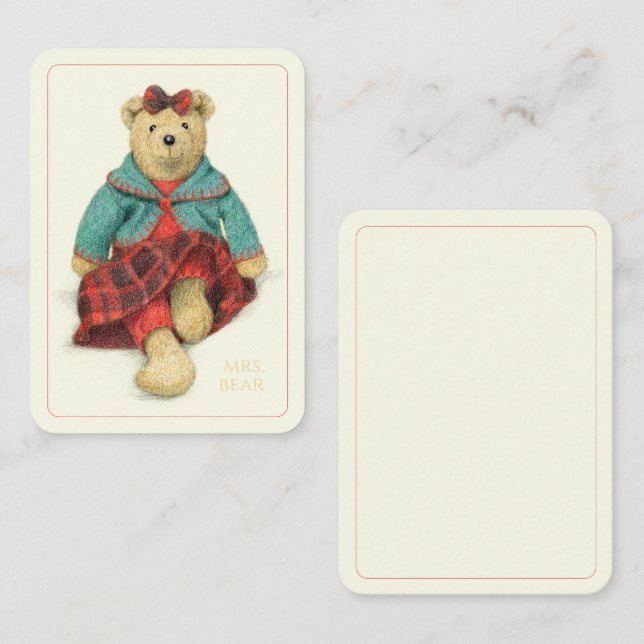De Notas SRA BEAR 3.5x2.5 Cartão Plano II (Frente/Verso)