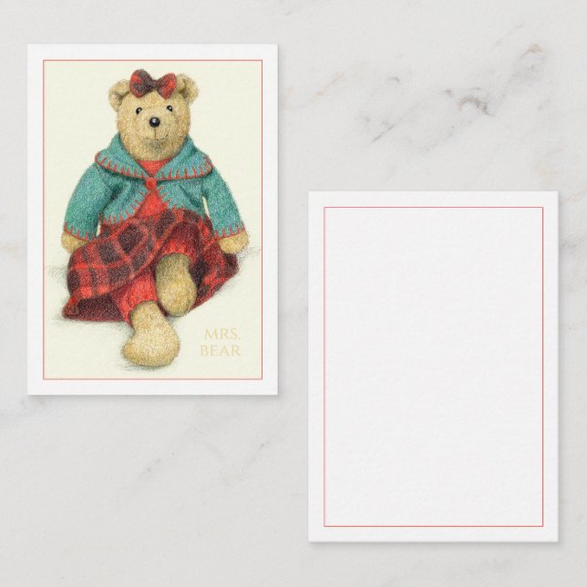 De Notas SRA. URSO 3.5x2.5 Cartão Plano (Frente/Verso)