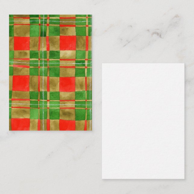 De Notas TARTAN MAC GREGOR 3,5x2,5 Cartão Plano / Vertical (Frente/Verso)