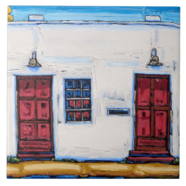 De "O azulejo decorativo duas portas vermelhas"