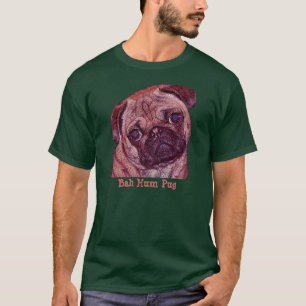 De "O t-shirt dos homens do Pug do zumbido Bah" do