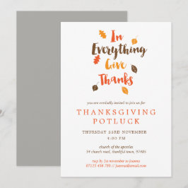 Dê Obrigados Saídas de Ação de Graças Convite de P