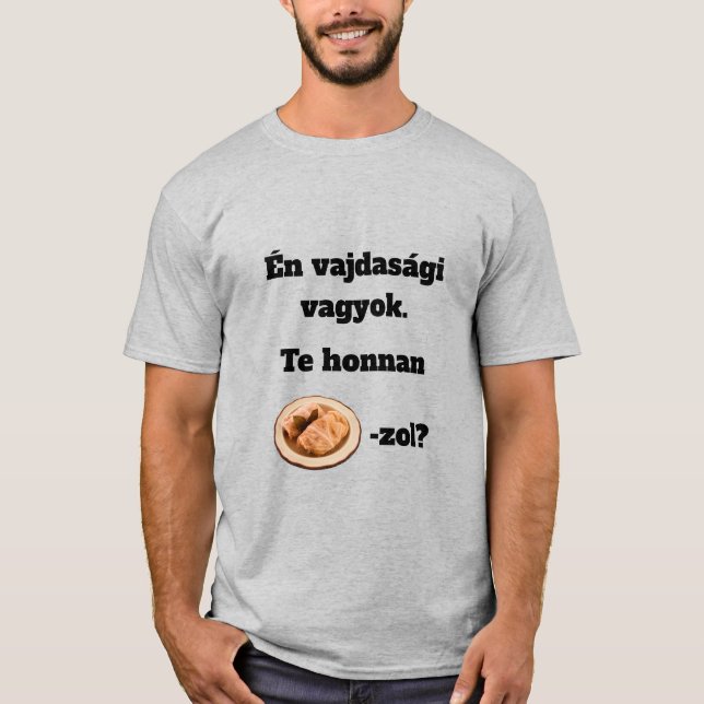 De onde você VEM? camiseta masculina de manga curt (Frente)