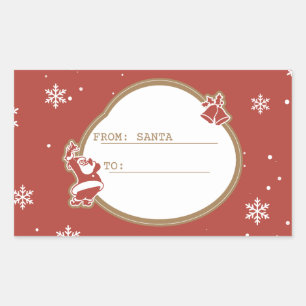 De Papai Noel Etiqueta de Presente de Natal Verm