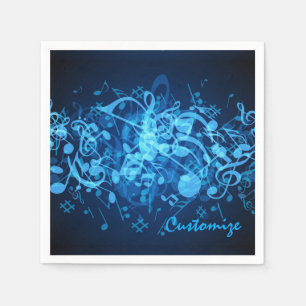 De Papel A música azul do fulgor nota guardanapo