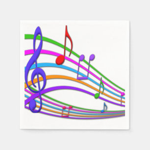 De Papel A música do arco-íris nota guardanapo