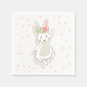De Papel Alguma páscoa cor-de-rosa da menina do guardanapo